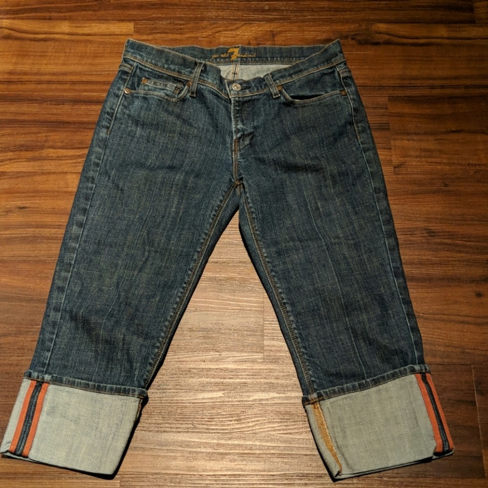 7 for all mankind capri jeans size 28